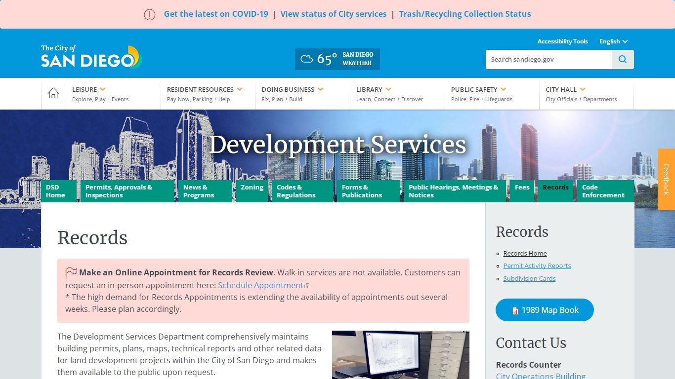 Records | Development Services | City of San Diego Official Website